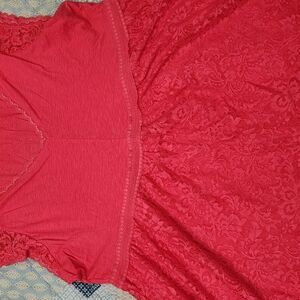 Torrid Pink Lace Baby Doll Top